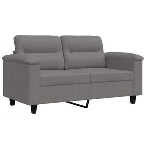 Dunkelgraues 2-Sitzer Sofa aus Mikrofaser