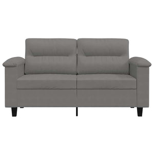 Dunkelgraues 2-Sitzer Sofa aus Mikrofaser