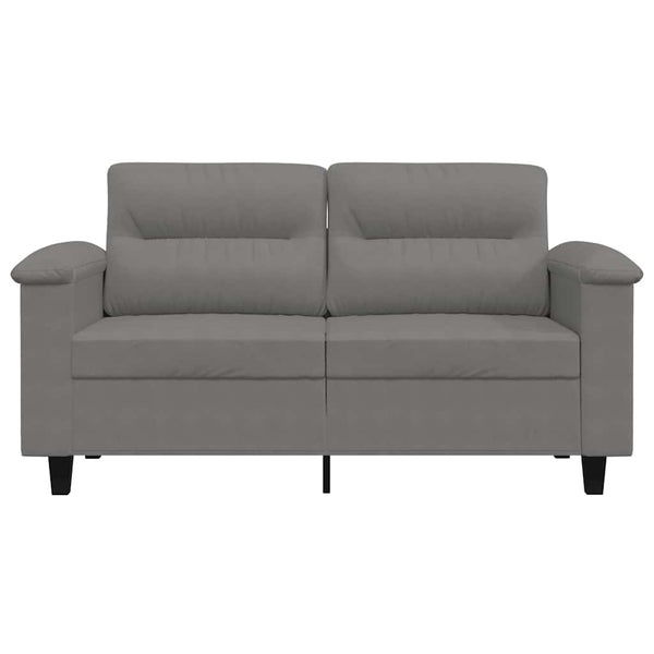 Dunkelgraues 2-Sitzer Sofa aus Mikrofaser