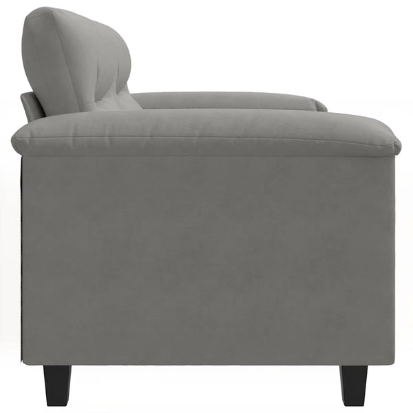 Dunkelgraues 2-Sitzer Sofa aus Mikrofaser