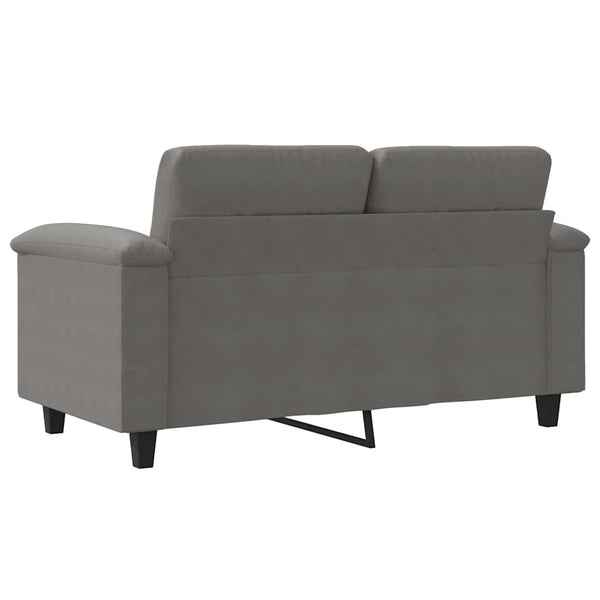 Dunkelgraues 2-Sitzer Sofa aus Mikrofaser