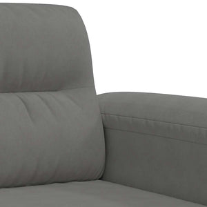 Dunkelgraues 2-Sitzer Sofa aus Mikrofaser