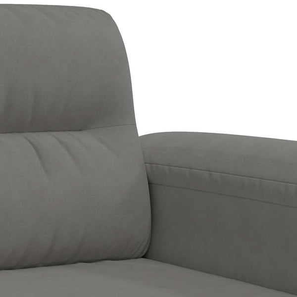 Dunkelgraues 2-Sitzer Sofa aus Mikrofaser