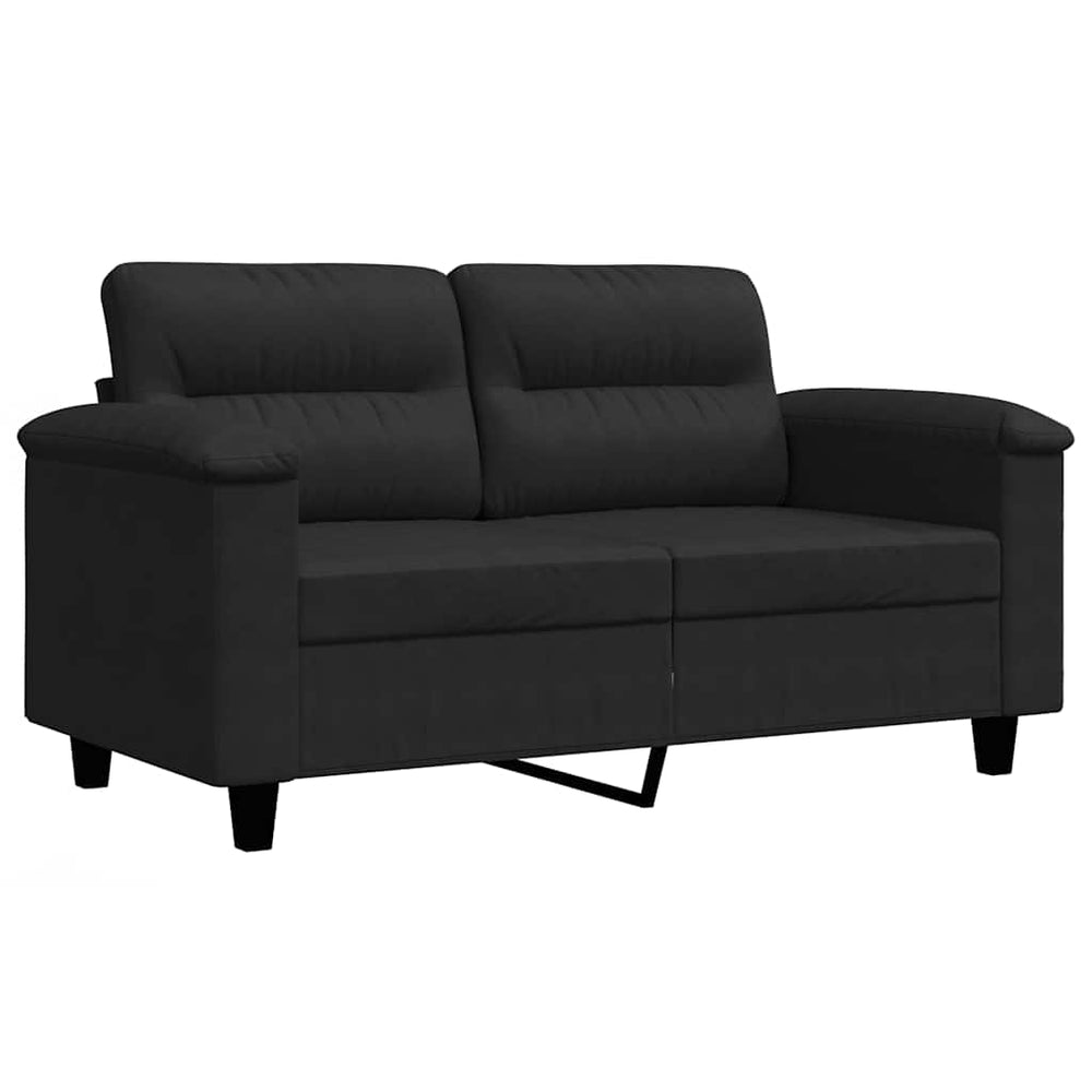 Schwarzes 2-Sitzer Sofa, 120cm, Mikrofaser