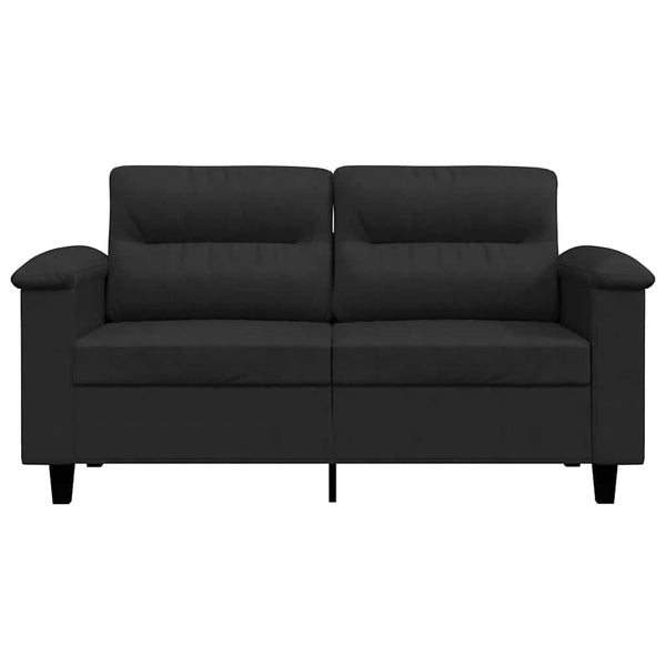Schwarzes 2-Sitzer Sofa, 120cm, Mikrofaser