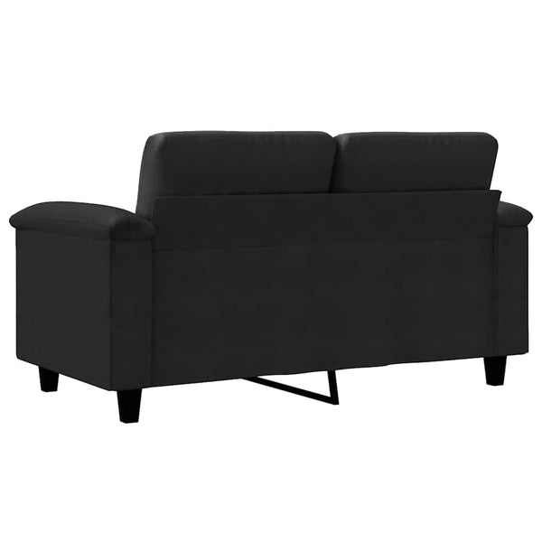 Schwarzes 2-Sitzer Sofa, 120cm, Mikrofaser
