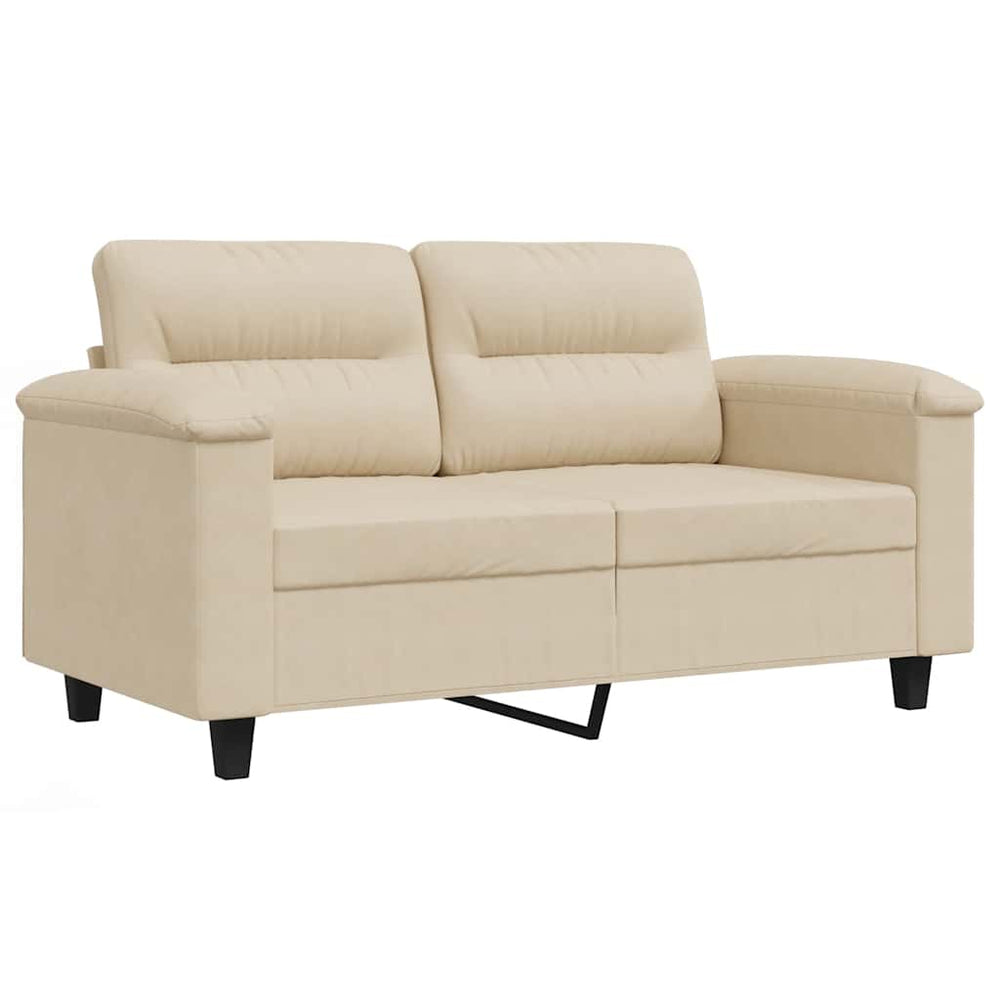 Creme 2-Sitzer Sofa, Mikrofaser, 120cm