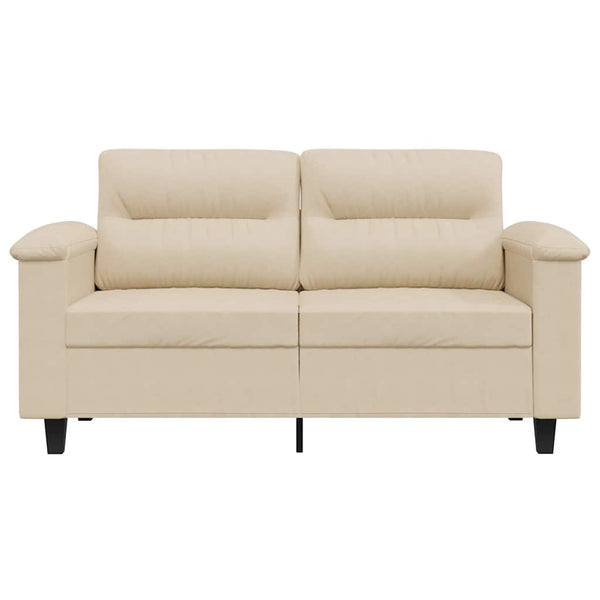 Creme 2-Sitzer Sofa, Mikrofaser, 120cm