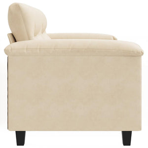 Creme 2-Sitzer Sofa, Mikrofaser, 120cm