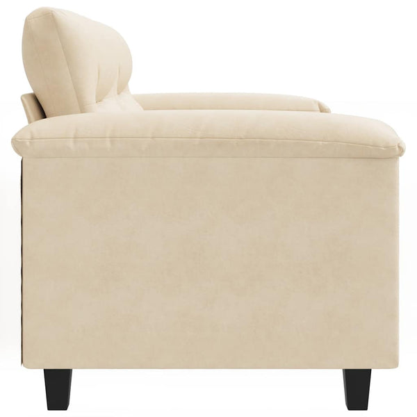 Creme 2-Sitzer Sofa, Mikrofaser, 120cm