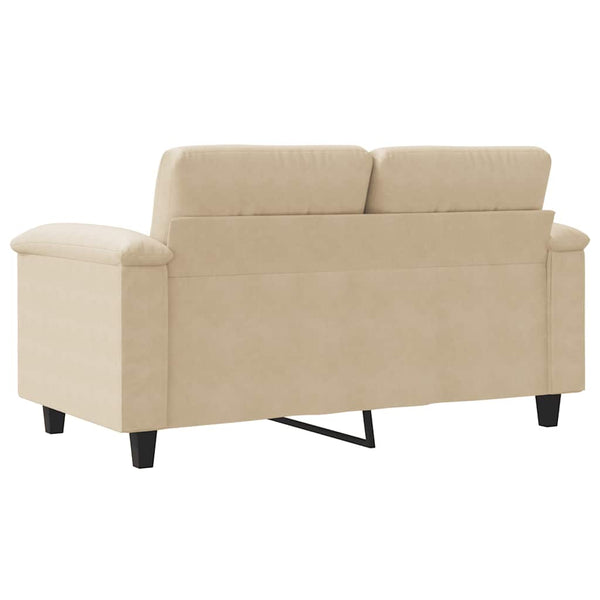Creme 2-Sitzer Sofa, Mikrofaser, 120cm