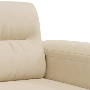 Creme 2-Sitzer Sofa, Mikrofaser, 120cm