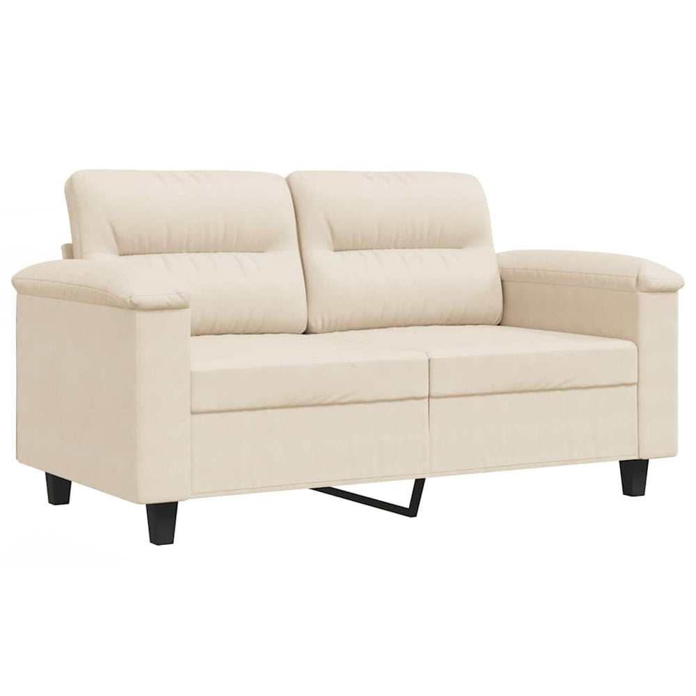 Beige 2-Sitzer Sofa aus Mikrofaser, 120 cm