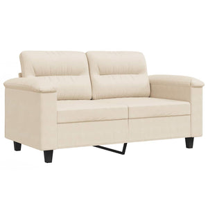 Beige 2-Sitzer Sofa aus Mikrofaser, 120 cm