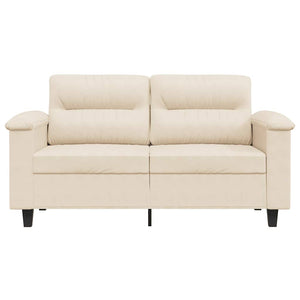Beige 2-Sitzer Sofa aus Mikrofaser, 120 cm