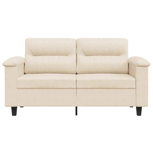 Beige 2-Sitzer Sofa aus Mikrofaser, 120 cm