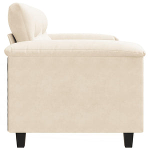 Beige 2-Sitzer Sofa aus Mikrofaser, 120 cm