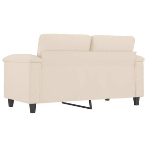 Beige 2-Sitzer Sofa aus Mikrofaser, 120 cm
