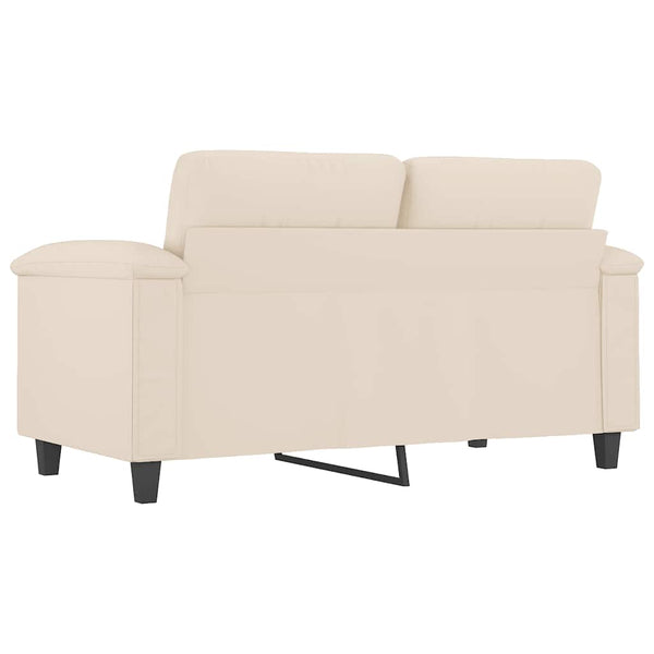 Beige 2-Sitzer Sofa aus Mikrofaser, 120 cm