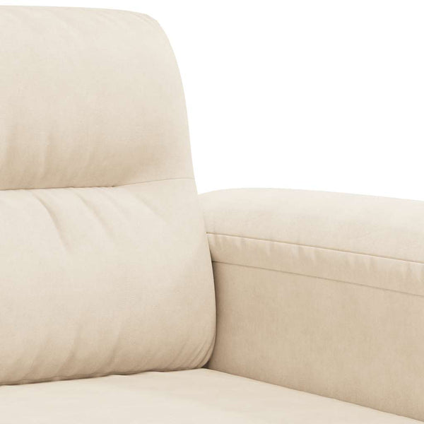 Beige 2-Sitzer Sofa aus Mikrofaser, 120 cm