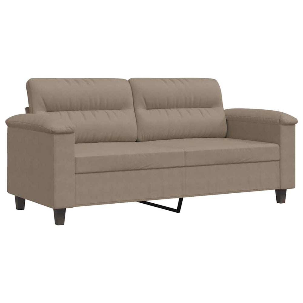 2-Sitzer Sofa Taupe Mikrofaser 140 cm