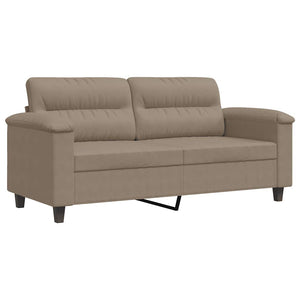 2-Sitzer Sofa Taupe Mikrofaser 140 cm