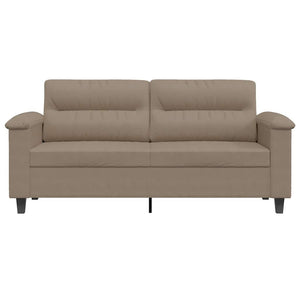 2-Sitzer Sofa Taupe Mikrofaser 140 cm