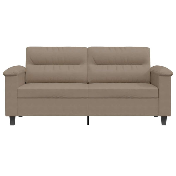 2-Sitzer Sofa Taupe Mikrofaser 140 cm