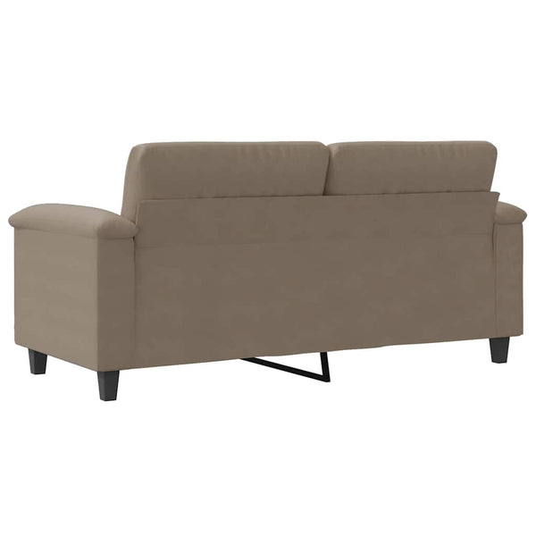 2-Sitzer Sofa Taupe Mikrofaser 140 cm