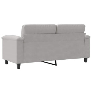 2-Sitzer Sofa Hellgrau Mikrofaser 140cm