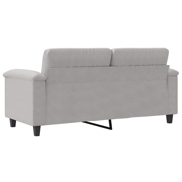 2-Sitzer Sofa Hellgrau Mikrofaser 140cm