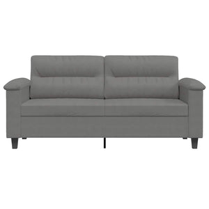 Dunkelgraues 2-Sitzer Sofa aus Mikrofaser