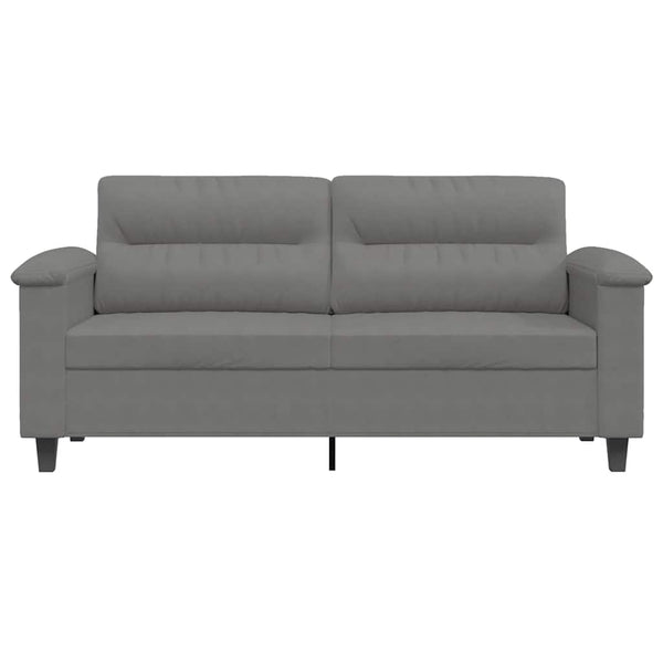 Dunkelgraues 2-Sitzer Sofa aus Mikrofaser