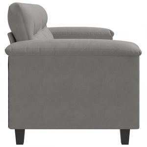Dunkelgraues 2-Sitzer Sofa aus Mikrofaser