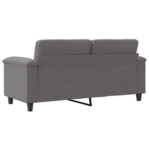 Dunkelgraues 2-Sitzer Sofa aus Mikrofaser