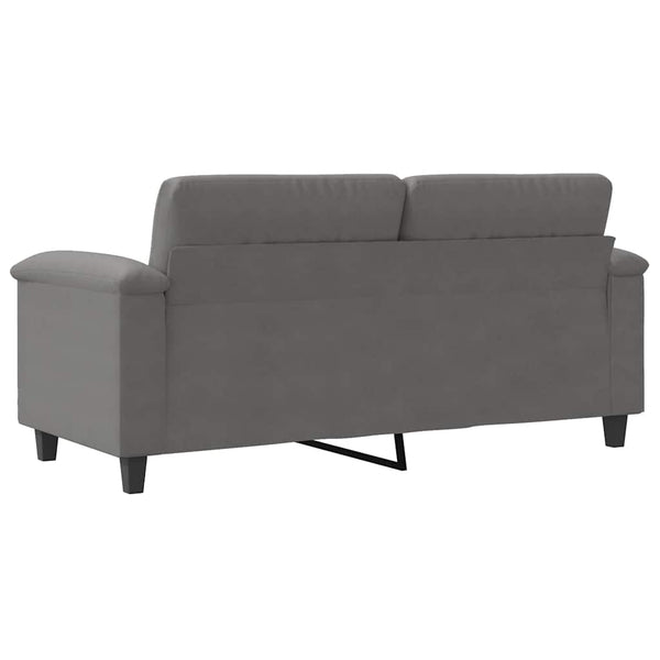 Dunkelgraues 2-Sitzer Sofa aus Mikrofaser