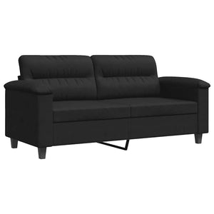 Schwarzes 2-Sitzer Sofa, 140 cm