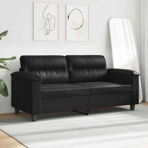 Schwarzes 2-Sitzer Sofa, 140 cm