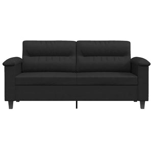 Schwarzes 2-Sitzer Sofa, 140 cm