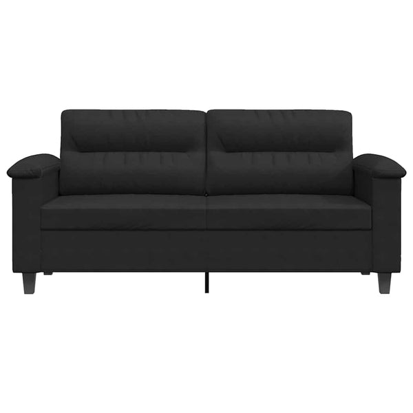 Schwarzes 2-Sitzer Sofa, 140 cm
