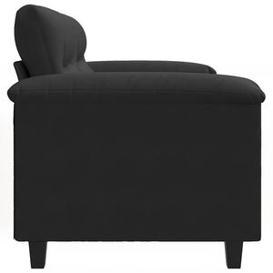 Schwarzes 2-Sitzer Sofa, 140 cm