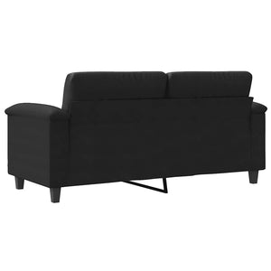 Schwarzes 2-Sitzer Sofa, 140 cm