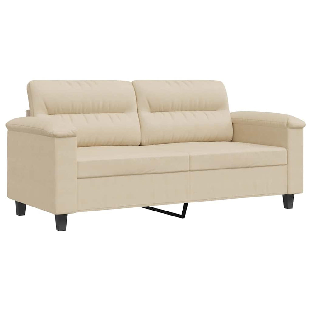 2-Sitzer Sofa Creme Mikrofaser 140cm
