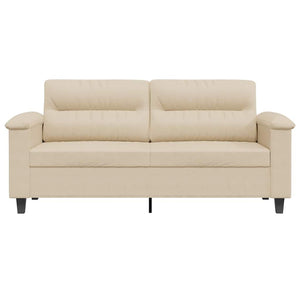 2-Sitzer Sofa Creme Mikrofaser 140cm