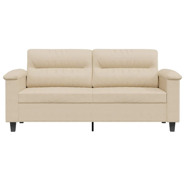 2-Sitzer Sofa Creme Mikrofaser 140cm