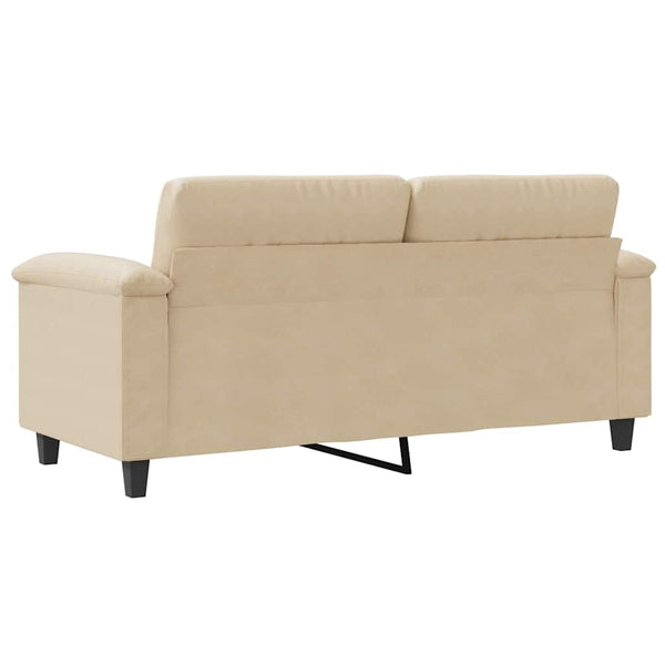 2-Sitzer Sofa Creme Mikrofaser 140cm