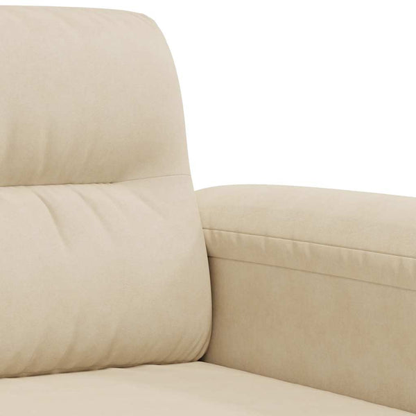 2-Sitzer Sofa Creme Mikrofaser 140cm
