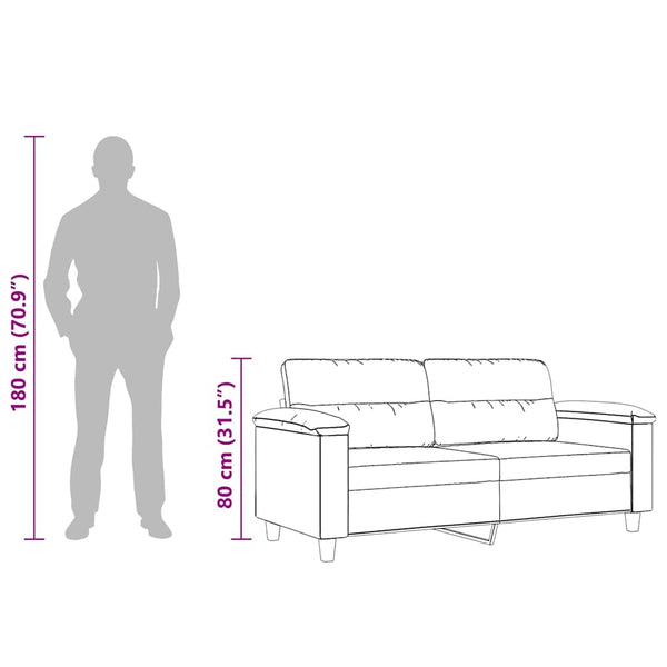 Beige 2-Sitzer Sofa, 140cm