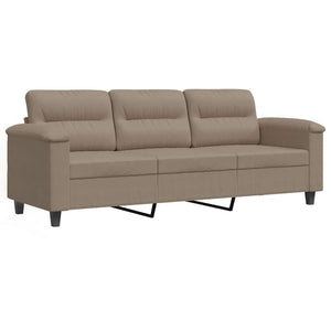 3-Sitzer Sofa Taupe Mikrofaser 180cm