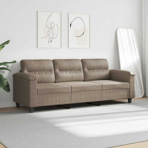 3-Sitzer Sofa Taupe Mikrofaser 180cm